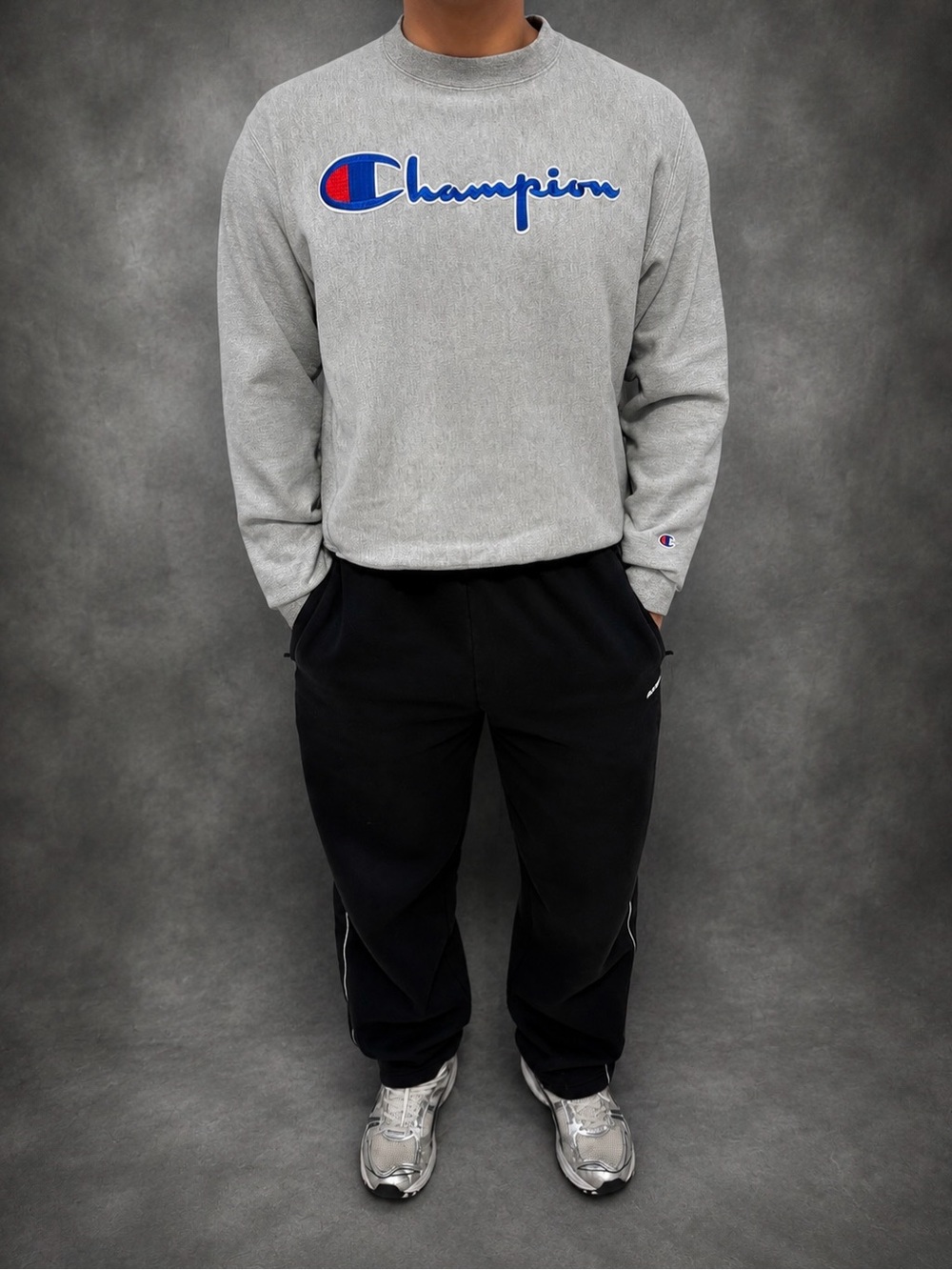 Champion Reverse Weave Grey Crew Neck Sweatshirt